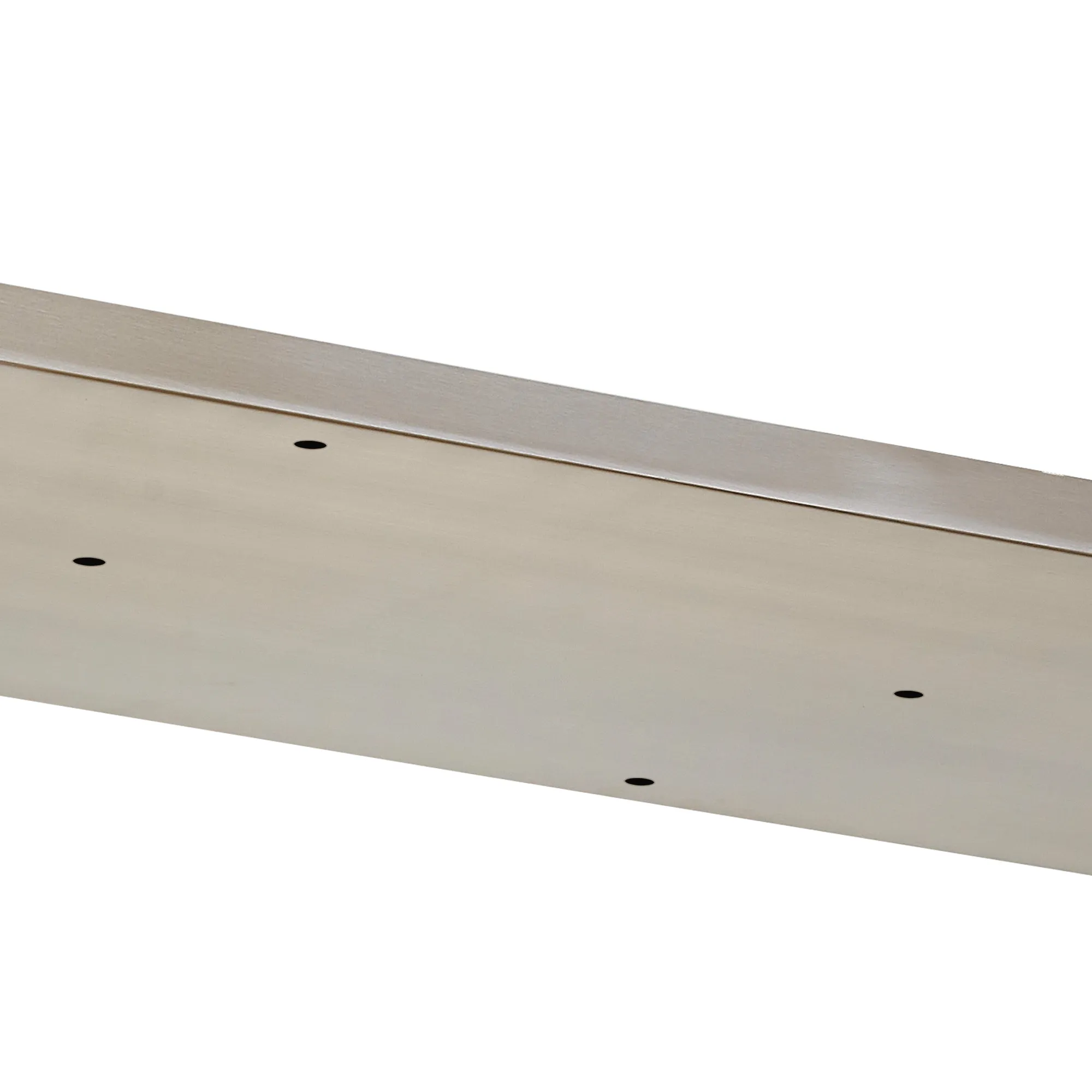 Hayes 12 Hole 1100mm x 400mm Linear Rectangle Ceiling Plate Satin Nickel D0889SN  Deco Hayes Nickel